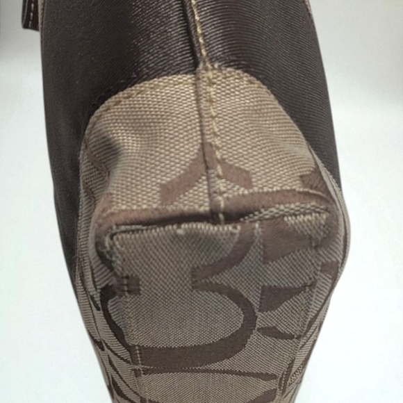 Authentic COACH F13674 Signature Crossbody Shoulder Bag Brown Canvas Leather - Picture 13 of 15